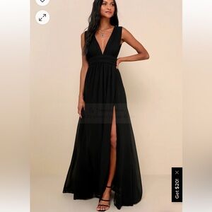 Heavenly Hues Black Maxi Dress